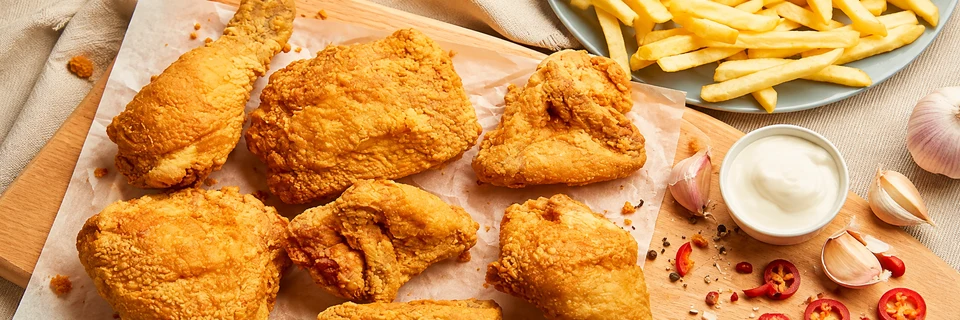 مثال لإعلان وجبة دجاج